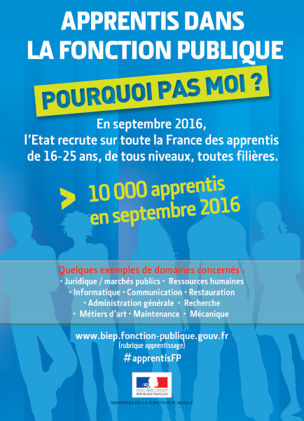 Recrutements d'apprentis dans la Fonction publique : encore de nombreuses offres !