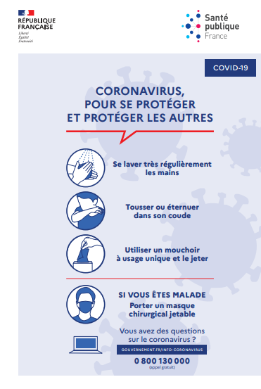Lutter contre la propagation du coronavirus Covid-19 : d’abord des gestes de bon sens !