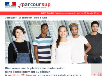 Parcoursup : les inscriptions post bac commencent le 22 janvier 2018