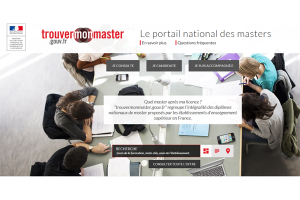 Trouvermonmaster.gouv.fr : version 2020 du portail national