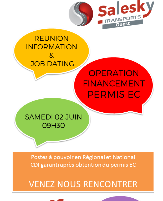 Opération recrutement et financement du permis EC à Sablé sur Sarthe