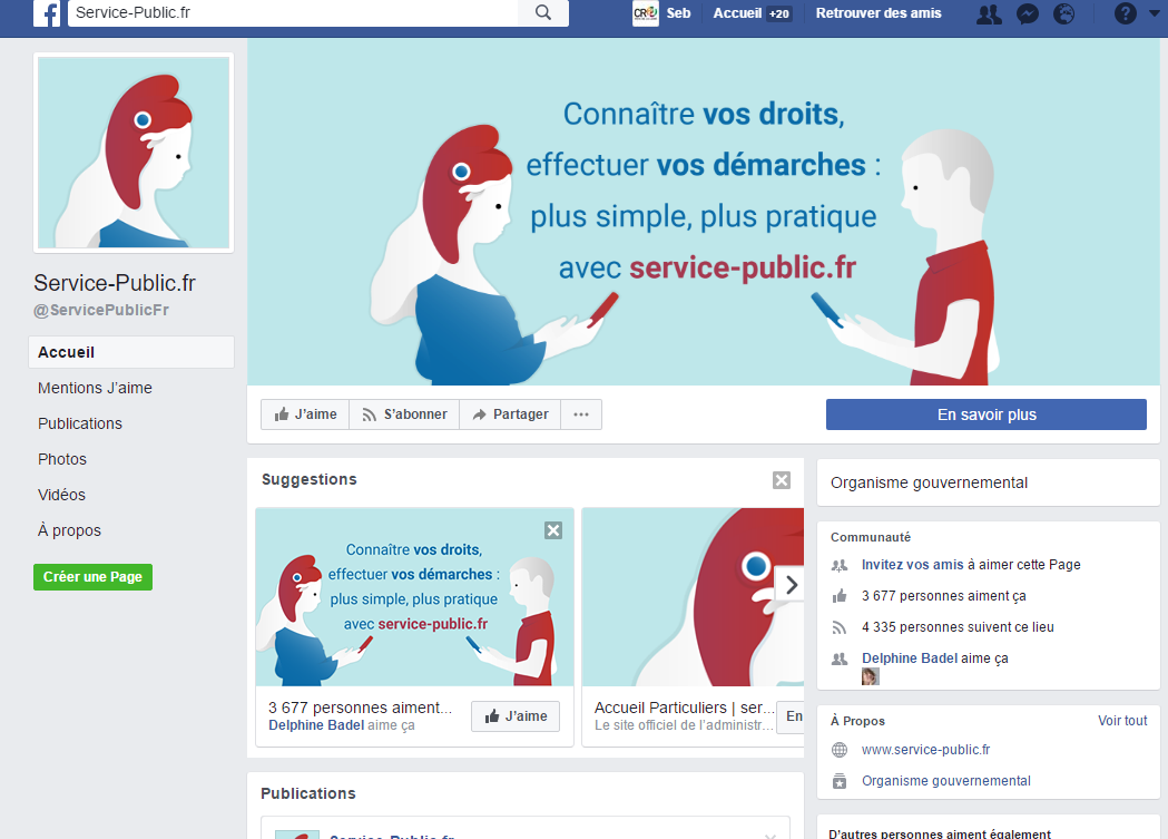 Service-public.fr : dorénavant sur Facebook