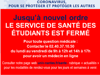Lutte contre le coronavirus : les services santé des universités en Pays de la Loire s'adaptent