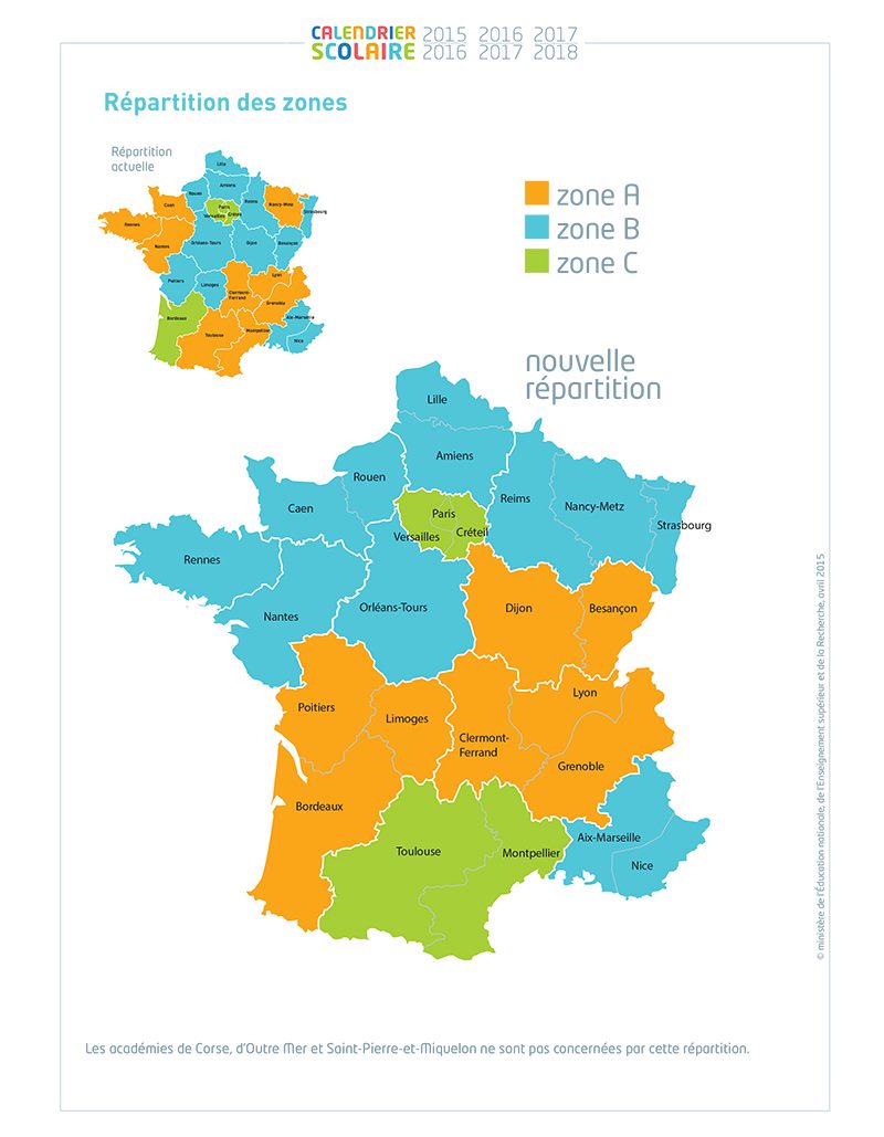 Vacances scolaires : nouvelles zones dès la rentrée 2015