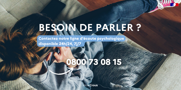 0 800 730 815 : le nouveau numéro de la plateforme d'écoute psychologique du CROUS Pays de la Loire – Nantes